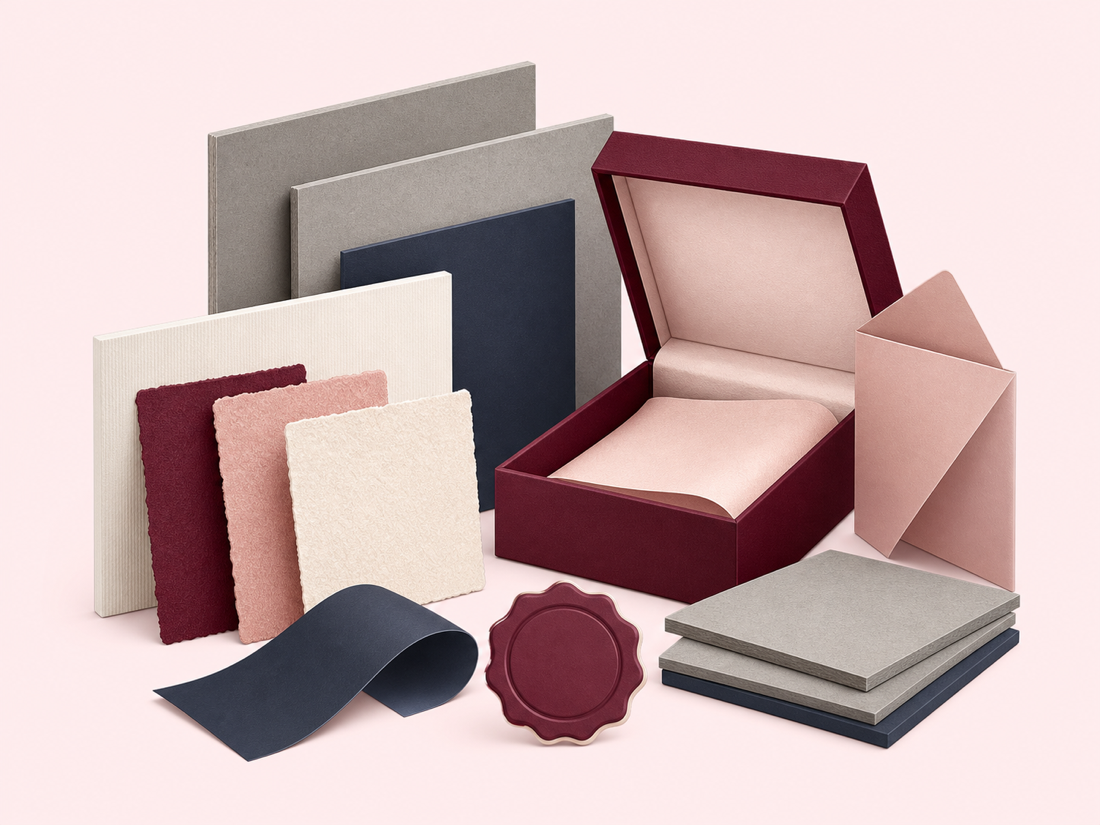Premium packaging material swatches