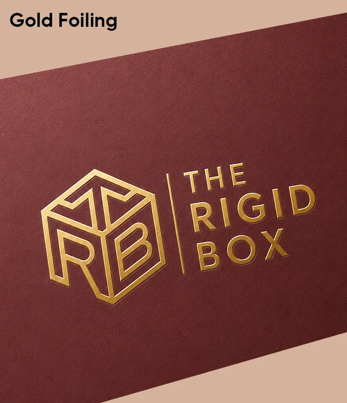 Gold foil stamping on rigid box