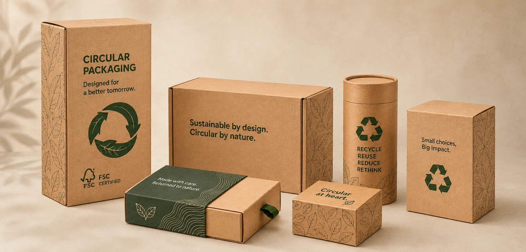 Circular economy packaging — recyclable rigid boxes